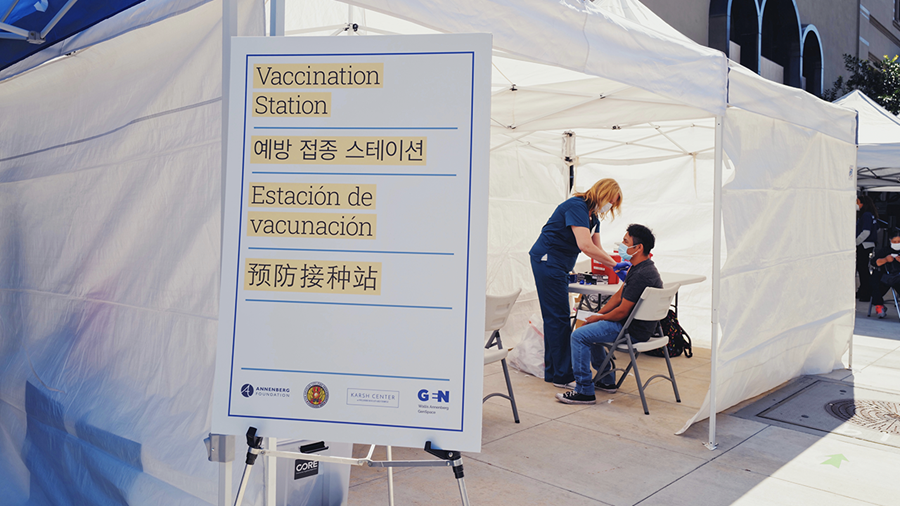 Providing vaccines to seniors and under-resourced communities is a priority for the Annenberg Foundation.